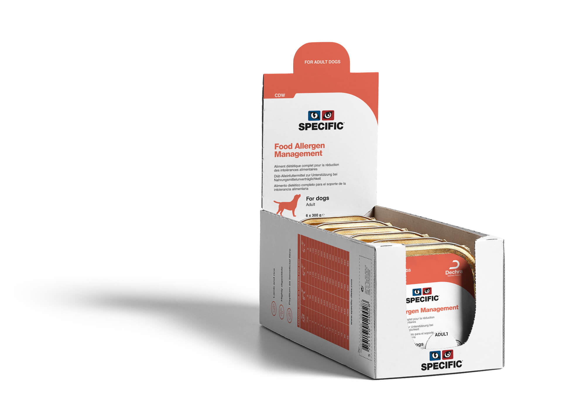 127231SPECIFIC_Dog_Dispaly_6X300_SpecialCare_CDW Specific CDW Food 6x300 G